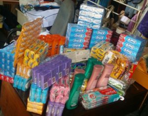 Produtos arrecadados